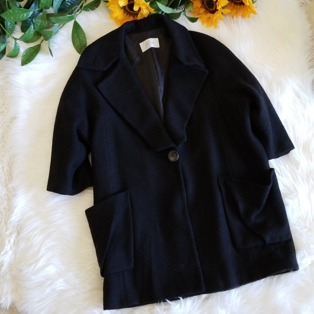 System 100% Wool  3/4 Sleeve Coat